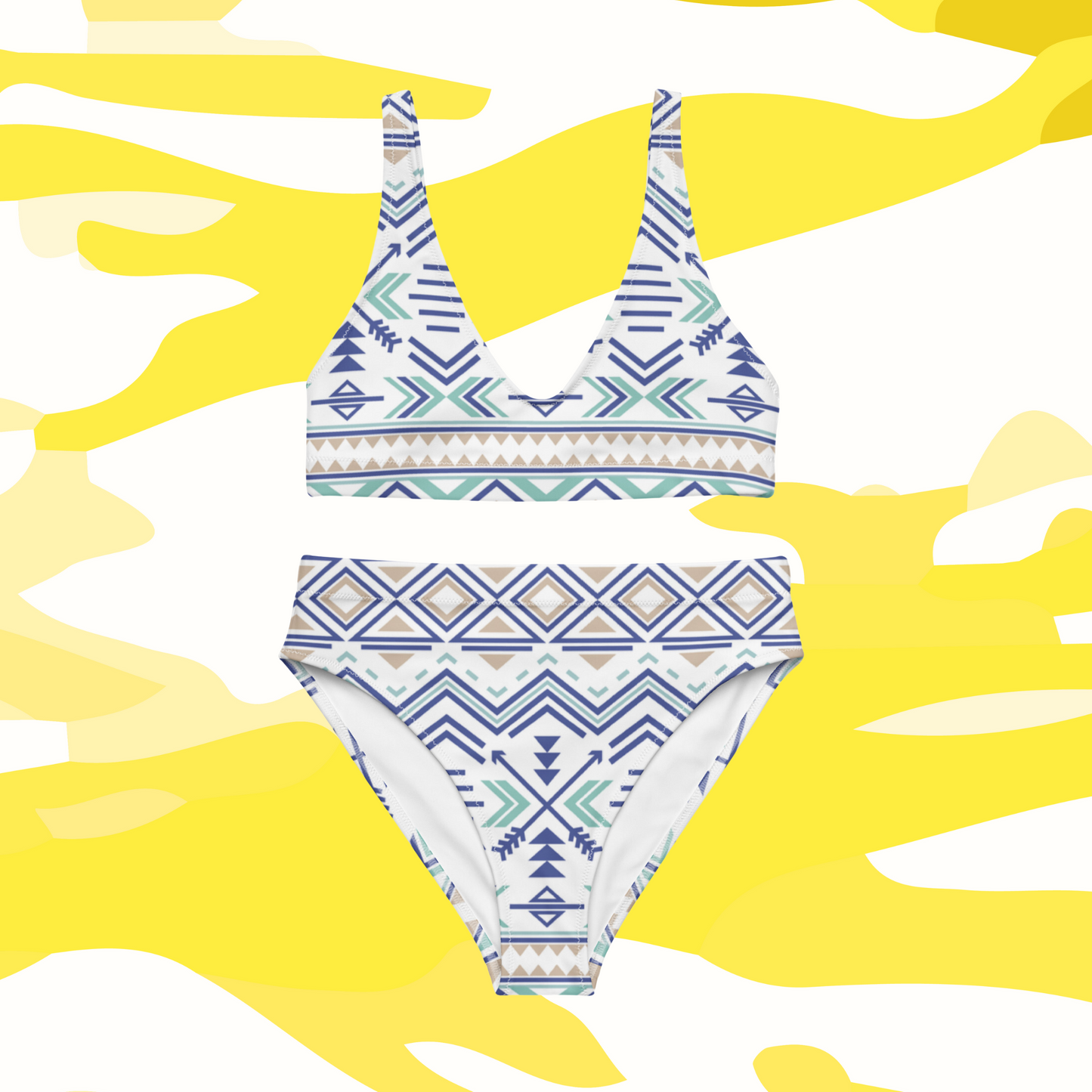 Pattern Aztec Recycled High-Waist Bikini