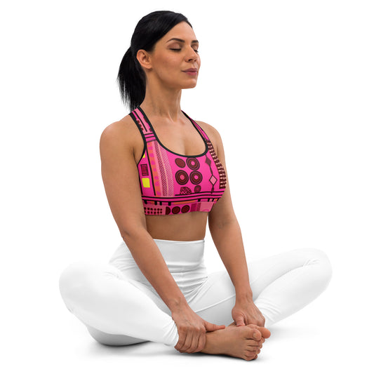 activewear pink sports bra 