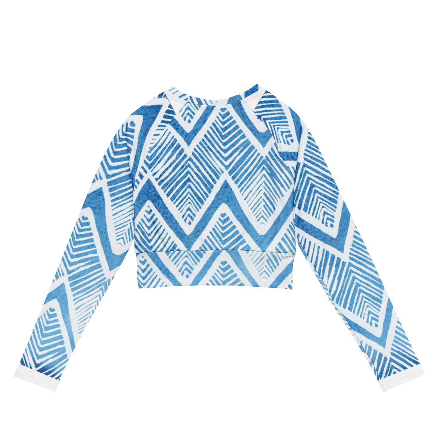Recycled long-sleeve crop top