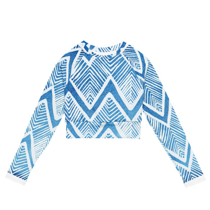 Recycled long-sleeve crop top