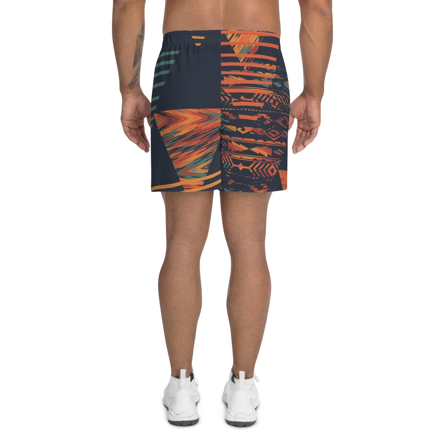 Orange and Indigo Men's  Shorts