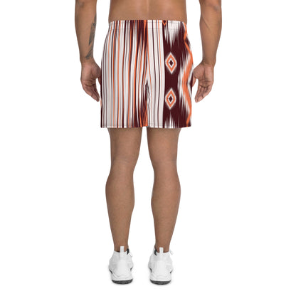 Braune Herren-Shorts mit Azteken-Print