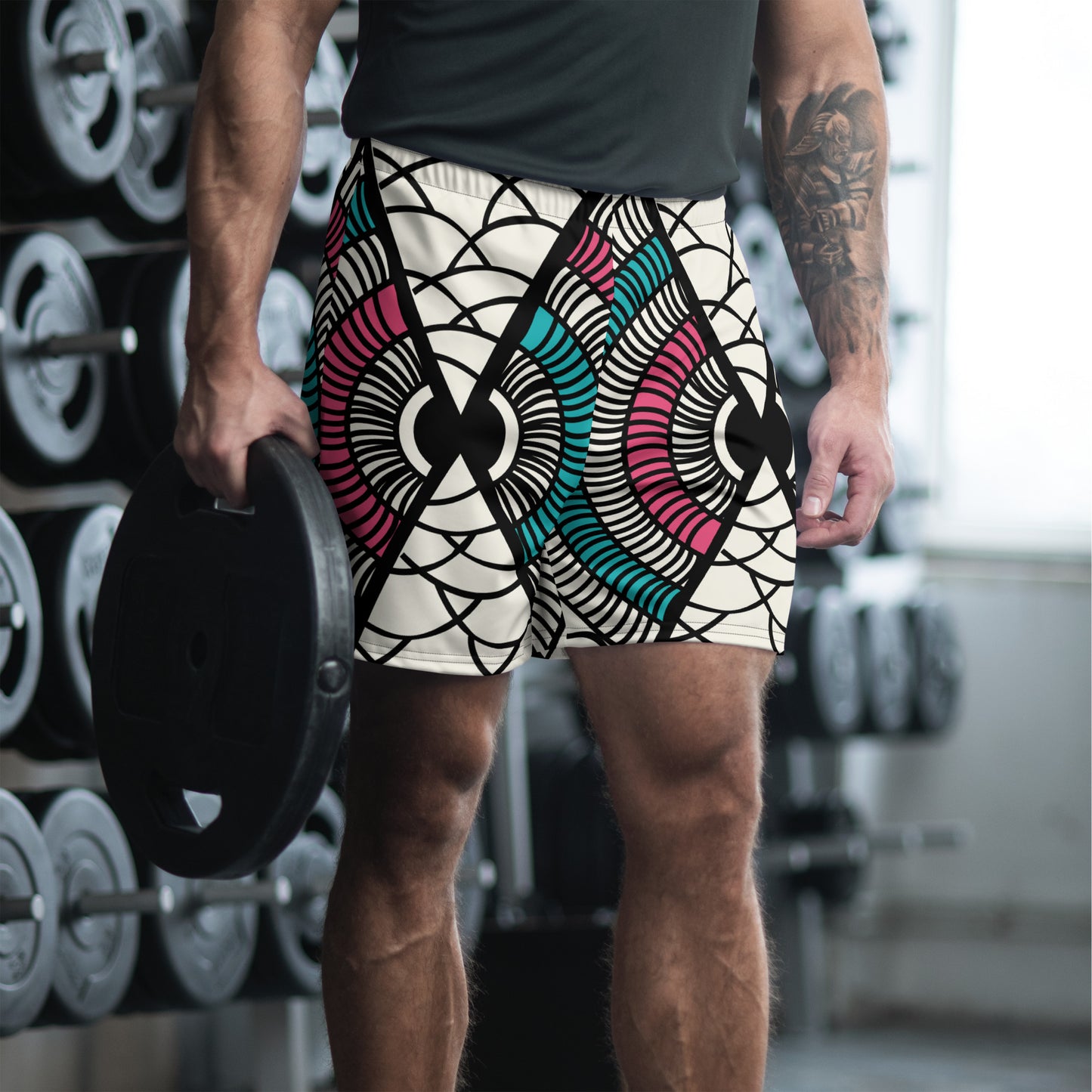 Ankara Print Athletic Recycled Men's Shorts