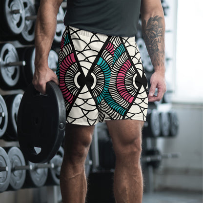 Ankara Print Athletic Recycled Men's Shorts