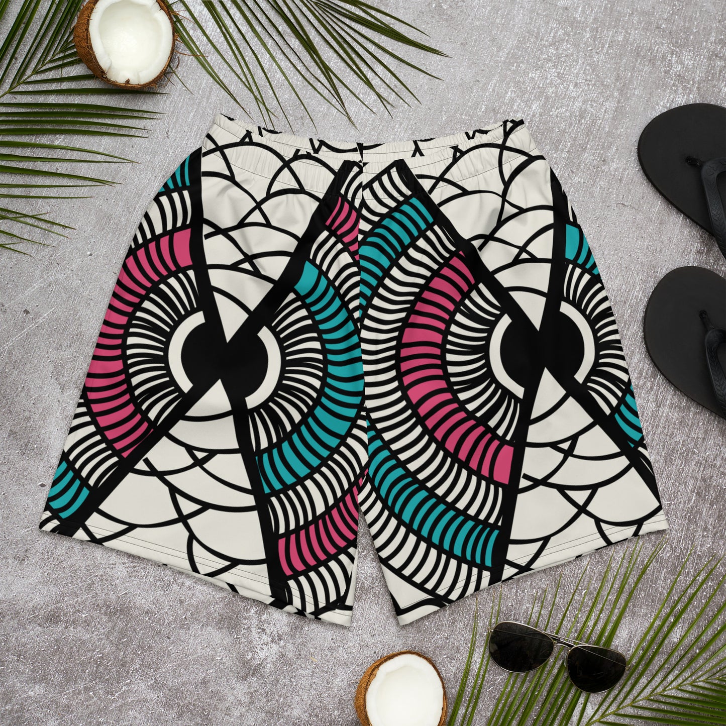 Ankara Print Athletic Recycled Men's Shorts