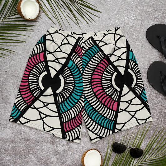 Ankara Print Athletic Recycled Men's Shorts