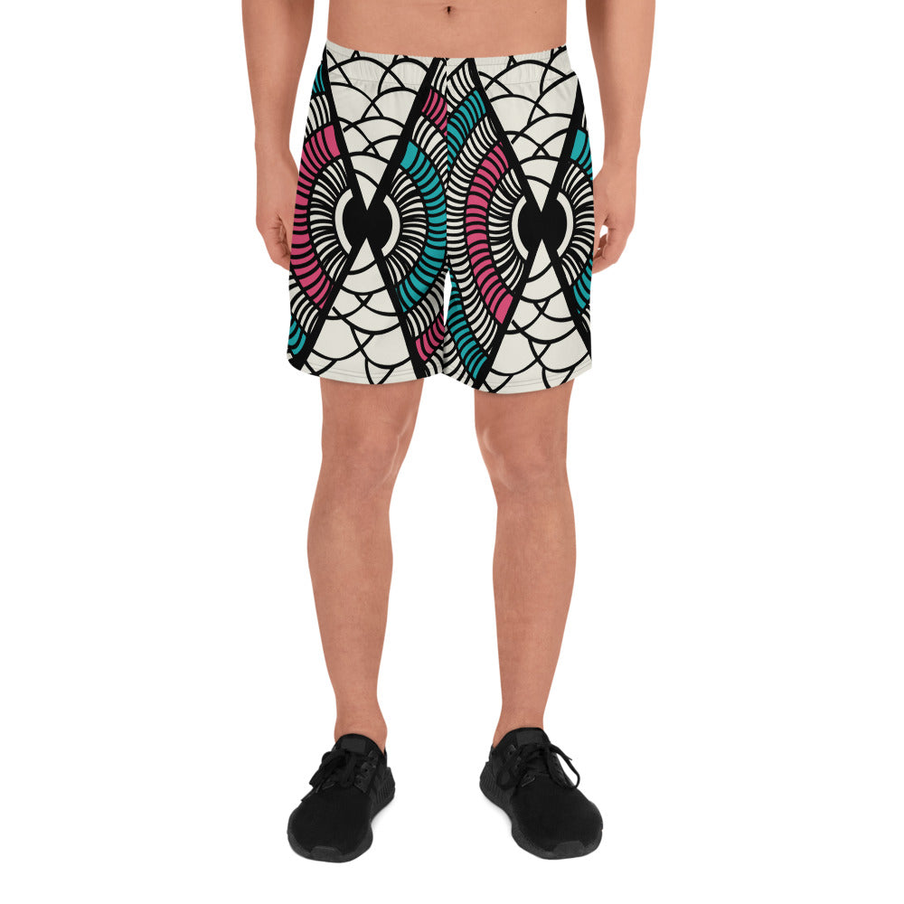 Ankara Print Athletic Recycled Men's Shorts