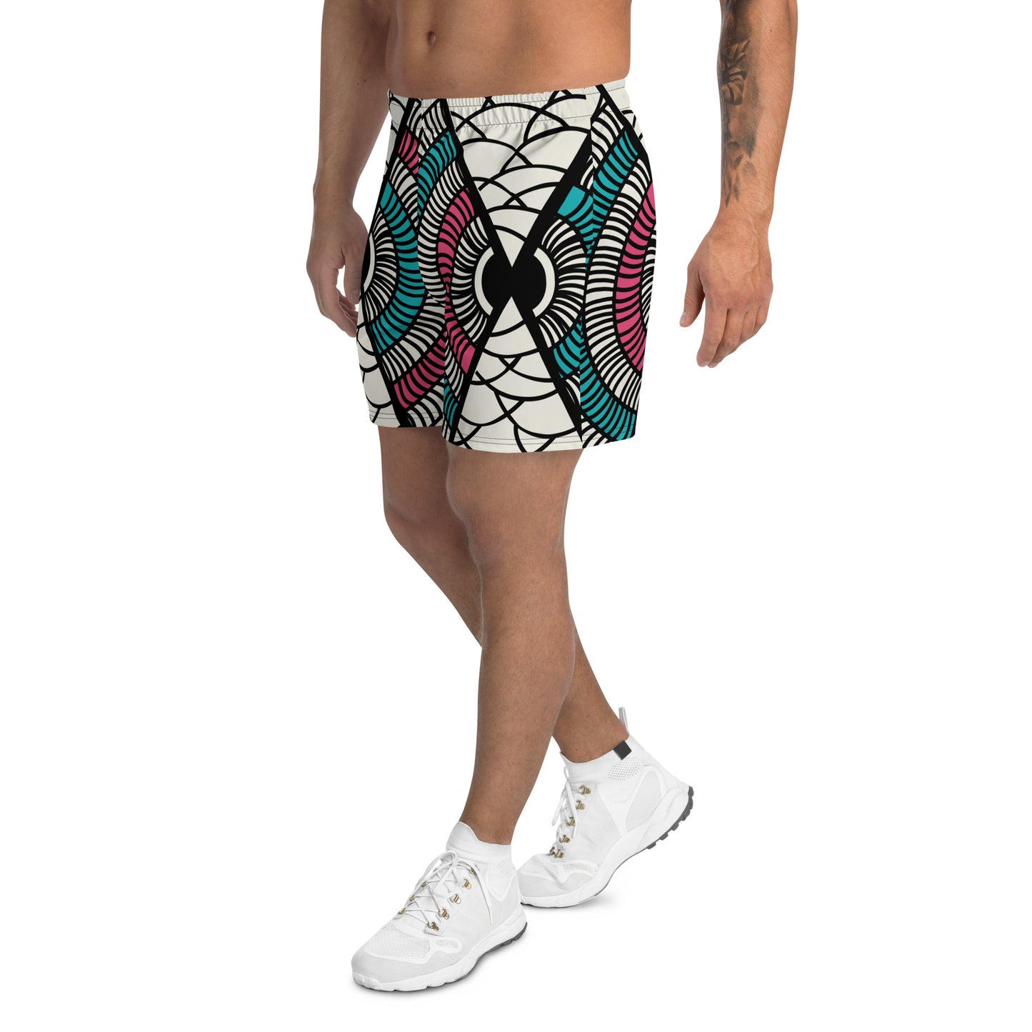 Ankara Print Athletic Recycled Men's Shorts