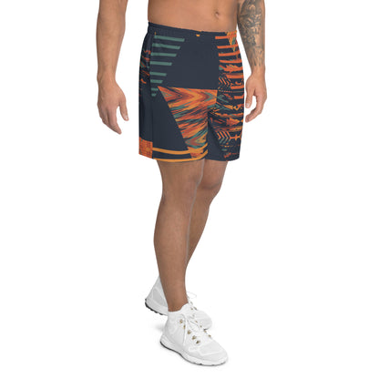 Orange and Indigo Men's  Shorts