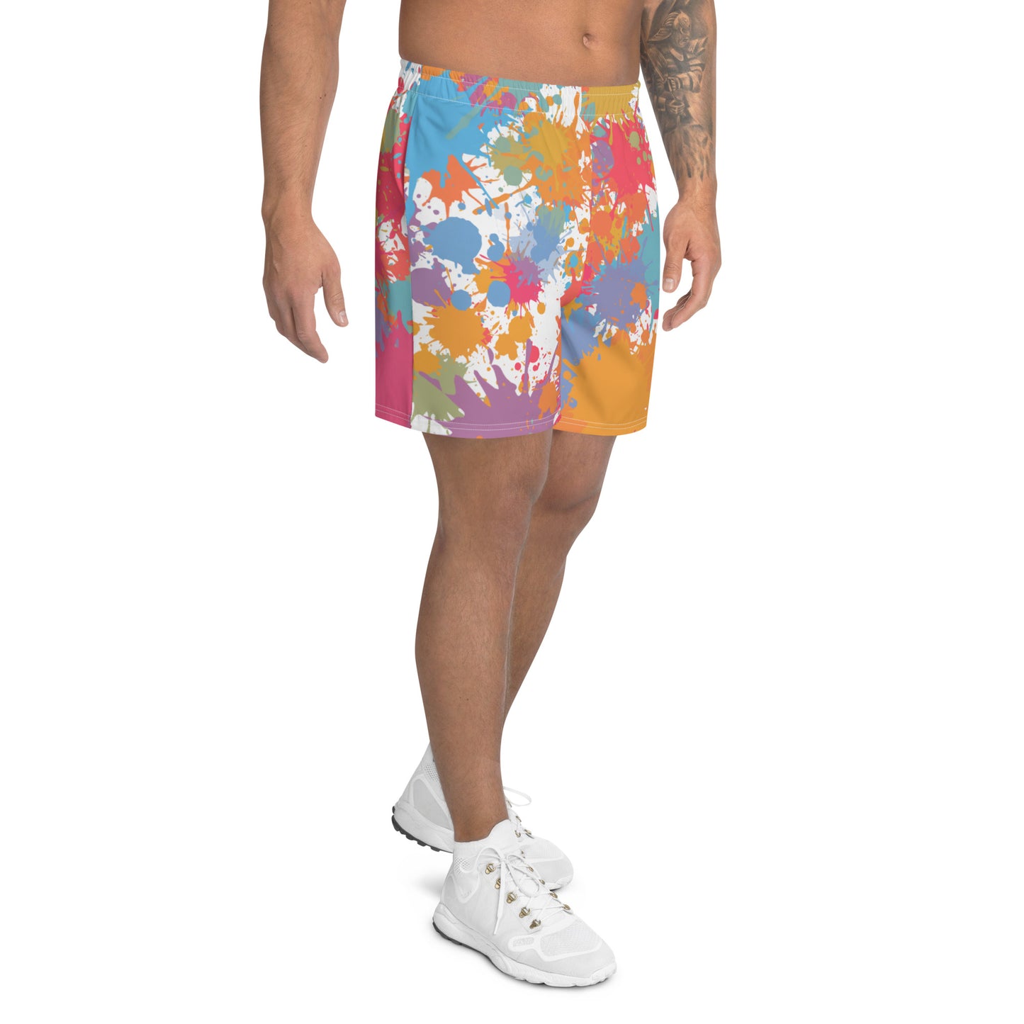 Splattered Colour Men's  Athletic Shorts