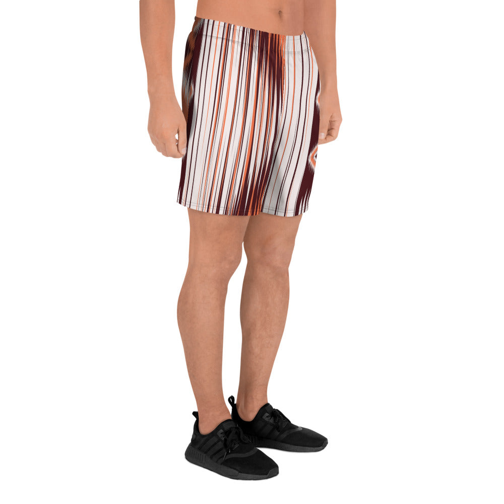 Braune Herren-Shorts mit Azteken-Print