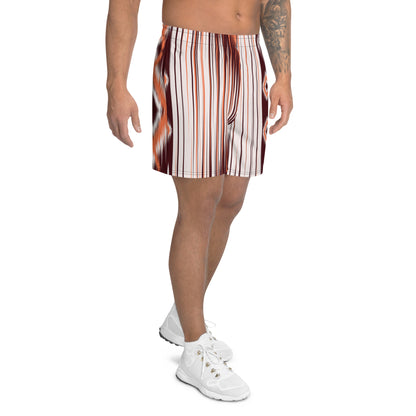 Braune Herren-Shorts mit Azteken-Print