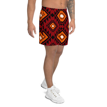 Braune Herrenshorts mit afrikanischem Druck