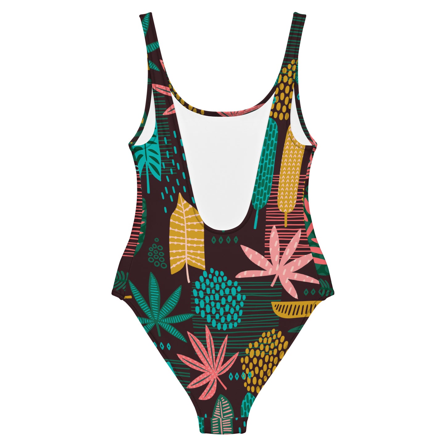 Maillot de bain une pièce à imprimé feuilles étoilées
