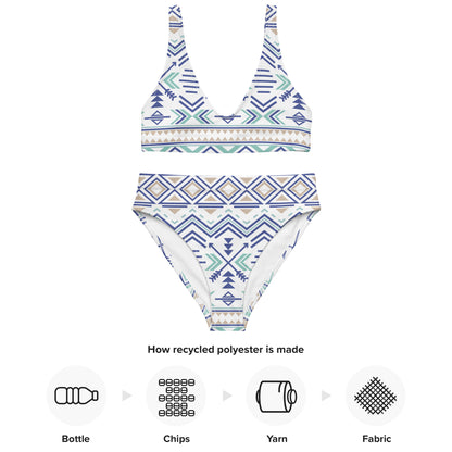 Pattern Aztec Recycled High-Waist Bikini